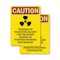 Signmission Radiation & Laser Sign, 10 in H x 7 in W, Plastic, Rectangle OS-2PACK-CR-P-710-V-10248 - alternate 1